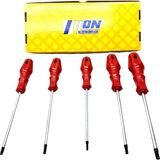 Teknoparkx Tornavida 5 Parça Tork Torx Tornavida Seti (4887) - Çok Renkli