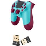 Teknoparkx Turkuaz Bluetooth Bağlantılı Playstation 4 Uyumlu Kablosuz Gamepad ve USB Dongle Seti TKNPX-4342 - Renkli