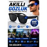 Teknoparkx Yapay Zeka Çevirili 8mp Kameralı Akıllı Gözlük Birinci Şahıs Görüşü ve Hızlı Şarjlı - Renkli