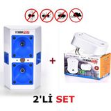 Teknopest TP 100 ve Tp 70 Ultrasonik Fare Kovucu Haşere Kovucu 2 li Set 100-150m² Etkili 10 Watt Yerli Üretim