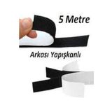 Teknor 5 Metre Arkası Yapışkanlı Siyah Cırt Cırtlı Bant Amerikan Fermuarı 2 Cm Genişlik