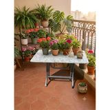 Teknor 60X90 Cm Ahşap Katlanır Masa Metal Ayaklı Portatif Çok Amaçlı Balkon, Bahçe Ve Mutfak Masası (Beyaz)