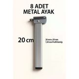 Teknor 8 Li Katlanır Metal Yer Sofrası Ayağı Yer Masası Ayağı 20 Cm