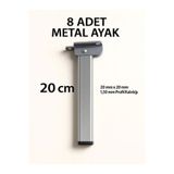 Teknor 8li Katlanır Metal Yer Sofrası Ayağı Yer Masası Ayağı 20 cm