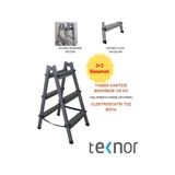 Teknor Çift Taraflı Dayanıklı 3+3 Metal Basamaklı Merdiven
