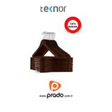Teknor-Prado 12 Adet Ahşap Görünümlü Plastik Kalite Siyah Stil Elbise Askısı