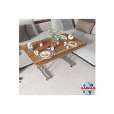 Teknor Tekerlekli Masa Orta Sehpa 70x110 Cm Metal Ayak