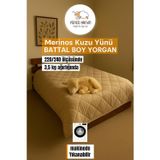 TeknorBattal Boy Merinos Kuzu Yünü Yorgan (%100 DOĞAL MERİNOS KUZU YÜNÜ) 220 X 240 Cm Ebat