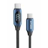 teknosepetim 100W 10 Amper Type-C To Type-C Süper Hızlı Şarj Veri Kablosu LED Göstergeli 1 Metre Bükülmelere Dayanıklı Şarj Kablosu
