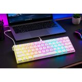 teknosepetim 175cm USB Kablolu Hot-Swap mekanik oyun klavyesi – 61 tuşlu çok renkli RGB LED arka plan aydınlatması, PC oynatıcılar için
