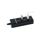 Teknosepetim 4 Port Usb Hub 3.0 Usb Çoklayıcı Mavi Led Işıklı Usb Çoğaltıcı Switch Port Siyah, Siyah USBNETAPLUS