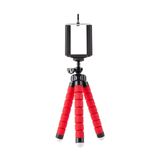 Teknosepetim Ahtapot Tripod Kamera Cep Telefonu Tripodu Stand Çubuğu Sabitleyici Tripot Kırmızı 16.5 Cm