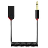 teknosepetim Aux Car Bluetooth Kablosu SPRİRAL KABLOLU AUXJACK USB Receiver Aux