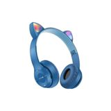 Teknosepetim Bluetooth P47M Kedili Kulaklık Cat Aux Rgb Led Işıklı Çocuk Kulaklık Bt 5.0 Kulaküstü