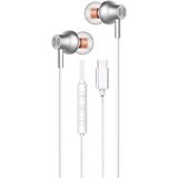teknosepetim Çok Kaliteli Mikrofonlu Type-c Kulaklık iphone 15 15 Pro 15 pro max İle uyumlu s23 s24 ultra İle Uygun Metal Uçlu Silikon Kulaklık HD Ses Extra Bass Gürültü Önleyici (Beyaz)