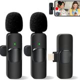 teknosepetim Kablosuz yaka mikrofonu, iPhone iPad profesyonel kablosuz klipsli mikrofon için, kablosuz çok yönlü kondansatör kayıt mikrofonu, röportaj videosu Podcast...