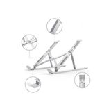 Teknosepetim Katlanır Alüminyum Notebook Standı Ayarlı Laptop Metal Yükseltici Tutucu, Siyah ipad10027