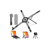 teknosepetim Macbook Stand Magsafeli Telefon Standı Tripot 4in1 Portatif Kılıflı Alüminyum Bilgisayar Telefon Tablet Stand
