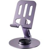teknosepetim Metal Stand Tablet Telefon Tutucu 360 Derece Dönerli Ayarlanabilir Mor Telefon Tablet Standı Yüksek Kalite Masaüstü Stand