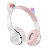 teknosepetim Mikrofonlu Işıklı Renk Değiştiren Cat Kedi Kulaklık gri-pembe Gamer Oyuncu Kulaklığı P47m Kulaklık çocuk Yetişkin Uygun, Teknosepetim, Gripembe, Small