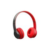 Teknosepetim P47 Wireless Bluetooth 5.0 Edr Kablosuz - Extra Bass - Kafa Üstü Kulaklık, Kırmızı