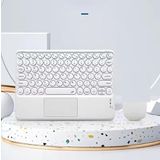teknosepetim Şarj Edilebilir Bluetooth Klavye TouchPad Özellikli İnce Ergonomik Klavye Tüm Tablet Ve Bilgisayar İçin Uygun Klavye 150 saat Süreli Klavye (beyaz)