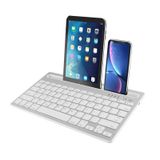 teknosepetim Standlı Tablet Klavyesi Telefon Ve Tablet Standı Bluetooth+Wireless Mac/win/android/ıos Uyumlu Kablosuz Klavye Taşınabilir Bluetooth Klavye (beyaz)