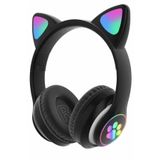 Teknosepetim Stn28 Kulaküstü Bluetooth Kulaklık Kedi Kulaklık Cat Rgb Işıklı Mp3 Tel Telefon Kulaklığı Oyun Müzik