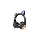 Teknosepetim Vilya Kedi Kulağı Detaylı Bluetooth Kablosuz Kulaklık Çocuk Oyuncu Aux Kablo Hediyeli
