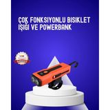 Teknoşık 600 Lümen Şarjlı Bisiklet Farı Cob Yan Çakar Acil Durum - Çok Renkli