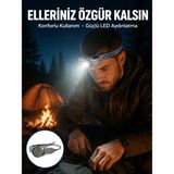 Teknoşık LED Kafa Feneri Ayarlanabilir Baş Bantlı Güçlü Aydınlatma Lambası - Çok Renkli