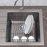 Teknotel Lavabo Evye Tabaklık Bulaşıklık Mat Siyah Kb081