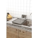 Teknotel Tek Katlı Bulaşıklık Tabaklık Bulaşık Sepeti Oluklu Tepsi Beyaz KB085