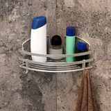 Teknotel Tek Katlı Kancalı Banyo Köşe Rafı Paslanmaz Inox BK081H