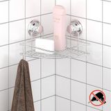 Teknotel Tek Katlı Vakumlu Banyo Duş Köşe Rafı Krom Dm250 Krom