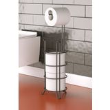 TEKNOTEL TUVALET KAĞITLIK, TUVALET KAĞIDI STANDI, YEDEKLİ TUVALET KAĞIDI ASKISI MAT SİYAH MG093