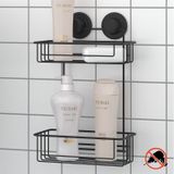 Teknotel Vakumlu Iki Katlı Banyo Rafı Mat Siyah Dm256 Siyah