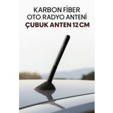 Teknotik Honda Crv 2006-2012 Uyumlu Karbon Fiber Oto Radyo Anteni Çubuk Anten 12 Cm