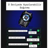 Teknotimer 3 Kademeli Telefon Soğutucu Cep Telefonu Soğutma Fanı Gamer Oyuncu Radyatör Soğutucu