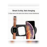 TEKNOTOPIA Air Power Kablosuz Şarj Standı 3in1 Telefon, Bluetooth Kulaklık, Akıllı Saat ile Uyumlu Şarj Standı