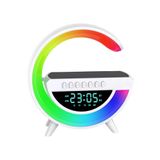 TEKNOTOPIA G Speaker RGB Ledli Saatli Alarmlı FM Radyolu Kablosuz Şarjlı Taşınabilir Bluetooth Hoparlör