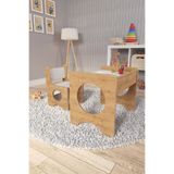 teknotrust 1+ Yaş Montessori Çocuk Oyun & Aktivite & Çalışma Masa ve Sandalyesi MDF Beyaz 1 Modern Modern