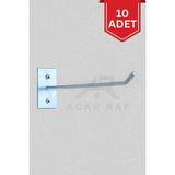 Teknotrust 10 Adet 25 cm Duvar ve Suntaya Monte Askı Tel Çubuğu Seti - Seçenek 1 - Antrasit