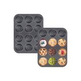 teknotrust 2'Lİ SET Muffin Kalıbı 12li Fırın Mini Kek Browni Kekstra Kalıbı Cupcake ülü SB05-WCXMIR5M5U