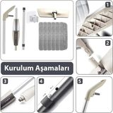 Teknotrust 360 Derece Dönen Mikrofiber Mop Temizlik Seti, Sprey ve Deterjan Hazneli