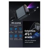 teknotrust 66W 4in1 Araç İçi Hızlı Şarj Aleti – Type-C Lightning USB Kablolu Çift Girişli Çakmaklık 2.4A Ledli