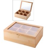 Teknotrust Bambu Çay Kutusu, 6 Gözlü, 24X16X7CM, Şık ve Kullanışlı Saklama Çözümü - 03 Paris