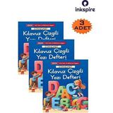 Teknotrust Çok Renkli A4 Yeni Müfredat Güzel Yazı Defteri 19X27 cm 3 Adet 24 Yaprak Standart Kılavuz Çizgili
