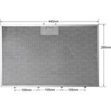 Teknotrust Davlumbaz Filtresi 440X280 mm Yağ Filtresi Mutfak Aspiratörü Havalandırma 44 x 28 cm 440X280 mm - Bulaşık Makinesi