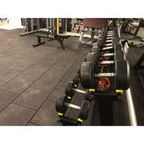 Teknotrust Kauçuk Zemin Çocuk Parkı Karosu Darbe Emici Spor Salonu Fitness Kauçuk Karo 40X40 10 Adet - Siyah
